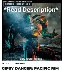 Sideshow Pacific Rim GIPSY RISK Jaeger Figur Statue Guillermo Del Toro *CRACK - Bild 1 von 8