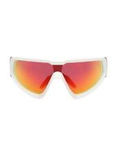 Mens Authentic MONCLER "Wrapid" Shield 80mm Sunglasses White/Gradient