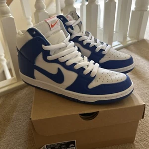 ✅NIKE SB DUNK HIGH PRO ISO UK9 US10 ‘Kentucky’ Orange Label Blue White Fast🚚💨. - Picture 1 of 6