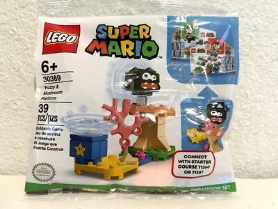 *NEW* LEGO Super Mario: Fuzzy & Mushroom Platform (30389) Expansion Set Polybag - Image 1 of 2