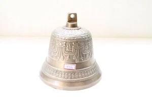 Antique Original Brass Tibetan Buddhism Big Size Ceiling Hanging Bell NH4836 - Picture 1 of 10