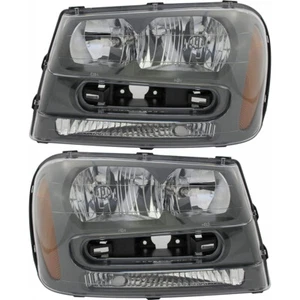 Conjunto de faros para Chevy Trailblazer 2002-2009 par conductor y pasajero - Imagen 1 de 3