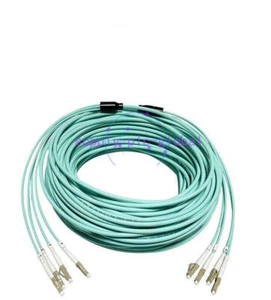 LC-LC MM 4 Strand Armored 10G OM3 50m Fiber Cable Fiber Optic Jumper Patch Cord - Picture 1 of 8