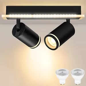 LED Deckenleuchte warmweiß Deckenlampe Spotleuchte Deckenstrahler 2 flammig - Bild 1 von 14