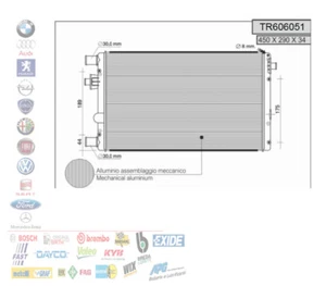 RADIATORE ACQUA MOTORE FIAT SEICENTO 600 1.1 40 KW TR606051 109327 - Foto 1 di 3