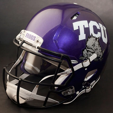 TCU HORNED FROGS Riddell SPEED Full Size Replica Football Helmet TEXAS CHRISTIAN Cover