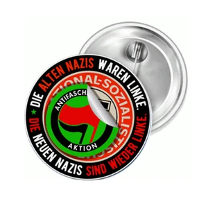 Die alten Nazis raus waren Linke Button Anstecker Aufkleber Aufnäher Auto Magnet - Picture 1 of 11