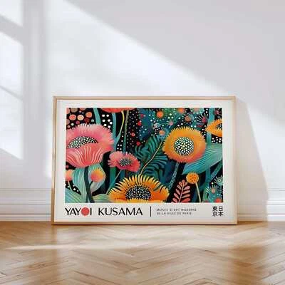 Yayoi Kusama Sunflower Art Print Modern Wall Poster for Home Decor - Image 1 of 4