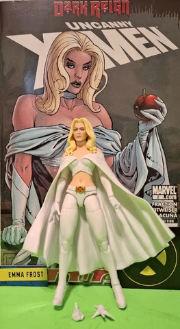 Marvel Legends EMMA FROST - CH'OD BAF SERIES + COMIC UNCANNY X-MEN ANNUAL # 2 Cover