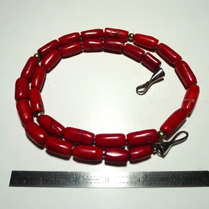 Alte natürliche rote Farbe Tibetische Koralle Perlen Schmuck Halskette 178 Gramm - Bild 1 von 22