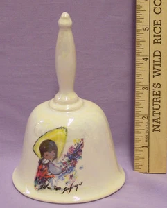 Bell De Grazia Girl Flower Vendor Fantasy Collection Glazed Sandstone Box - Imagen 1 de 4