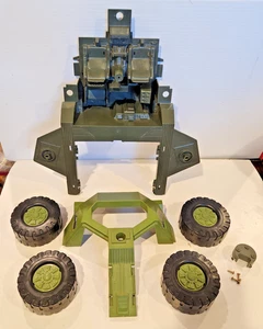 Vintage G.I. GI Joe 1988 Rolling Thunder Parts Lot 4 Wheels & Other Parts - Picture 1 of 10