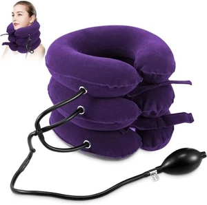 Neck Stretcher, Traction Device, Cervical Purple - Picture 1 of 7
