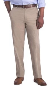 Nuevos pantalones para hombre Haggar sin hierro calce recto mediano caqui talla 40x32 - Imagen 1 de 7