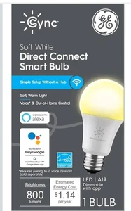 GE Lighting CYNC Smart LED Light Bulb Bluetooth and Wi-Fi Enable - 1 Pack - Picture 1 of 1