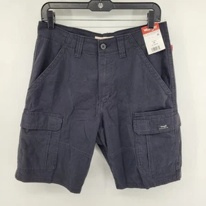 Pantaloncini cargo Wrangler da uomo taglia 30 vestibilità rilassata blu navy 10 pollici cuciture interne - Foto 1 di 8