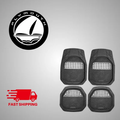 Alfombrillas de goma para todos los climas Plymouth 4 piezas ajuste personalizado Foto 1 de 4