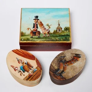 Jan HJ Willemsen Risque Erotic X Rated Clown Trinket Box Lot Painting Iris Apfel - Picture 1 of 8