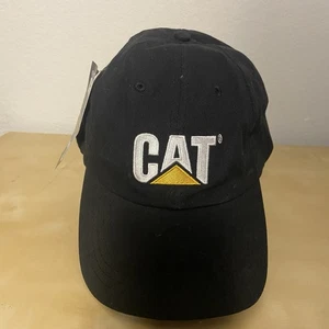 Gorra de béisbol ajustable CAT Caterpillar negra con gancho y bucle bordada nueva con etiquetas - Imagen 1 de 7