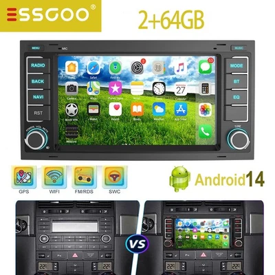 2G+64GB CarPlay Android14 Autoradio Für VW T5 Transporter Multivan Touareg  Navi - Bild 1 von 4