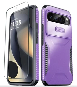 Custodia Google Pixel 9 o 9 Pro viola con protezione - Foto 1 di 4