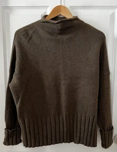 Madewell Green Glenmoor Mockneck Sweater Merino Wool Blend Womens Size S - Picture 1 of 18
