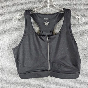 Torrid Active Sports Bra Women's Size 2 or 2X Low Impact Wireless Zip Front - Picture 1 of 5