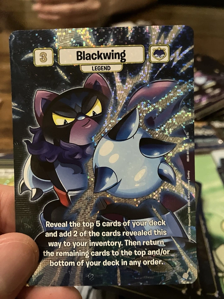 Neopets TCG Blackwing OBL01-001 Full Art Foil Season 1 Promo Card M/Nm Condition - Image 1 of 1