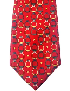 Tommy Hilfiger Kollektion 100 % Seide Krawatte rot grün Weihnachten 60" x 4" - Bild 1 von 6