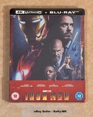 IRON MAN - UK EXCLUSIVE 4K + BLU RAY STEELBOOK - NEW & SEALED - Image 1 of 4