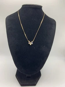 "Collar llamativo vintage Avon multicolor baguette tono dorado firmado 14,5""" - Imagen 1 de 8
