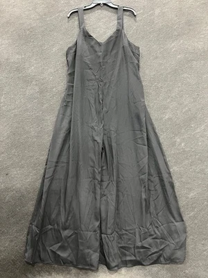 Mono para mujer BANANA REPUBLIC sarga sedosa pierna ancha talla XL negro Foto 1 de 4