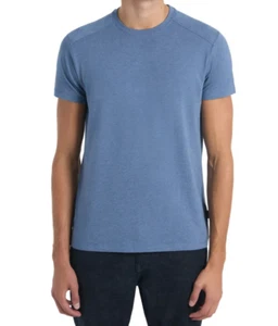 Kenneth Cole Men’s Blue Heather 4-Way Stretch Slim Fit Tee (1779679) Size M - Picture 1 of 3