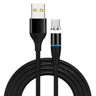 3 件装 3 英尺 6 英尺磁性 C 型电缆快速充电器 USB C 数据线 适用于三星 LG — 第 1/4 张图片
