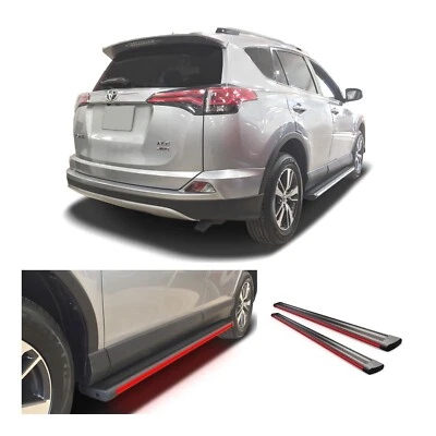 Se adapta a estriberas de aluminio Toyota RAV4 2016-2018 R66 con LED ambiental rojo Foto 1 de 2