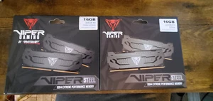 Patriot Viper Gaming Steel DDR4 32GB (4 x 8GB) 3733MHz - PC4-229860 - NIB - Picture 1 of 3