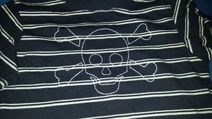 Nueva CAMISA CALAVERA Gymboree talla 3/3t Top Con Capucha PIRATA Huesos Cruzados OTOÑO Invierno Niño - Imagen 1 de 3