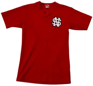 Vintage Rawlings Baseball Shirt Size Adult RJLD Red Short Sleeves #3 Polyester - Picture 1 of 9