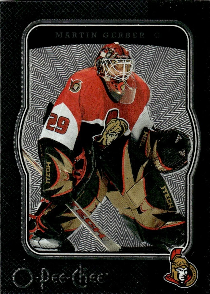 2007-08 O-Pee-Chee Micromotion Black Martin Gerber 026/100 Ottawa Senators #351 - Image 1 of 2