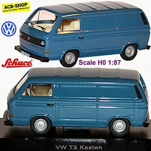 VW T3 Furgone Delivery-Van 1979-92 Blu 1:87 Schuco 25612 - Foto 1 di 4