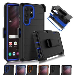 For Samsung Galaxy S24 S23 Plus Ultra Case Holster Belt Clip + Screen Protector - Picture 1 of 25