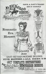 Buckaroo Bobbins Authentic Vintage Western Clothing Patterns-Romantic Era Blouse - Picture 1 of 1