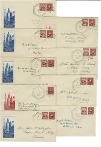 Stamp 1950 Australia group 9 ANPEX Cinderella on plain covers 5th - 14th no 8th - Picture 1 of 2