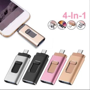 Clé USB Push-Pull 4 en 1 mémoire externe pour téléphone/lecteur USB/ordinateur portable - Photo 1/32