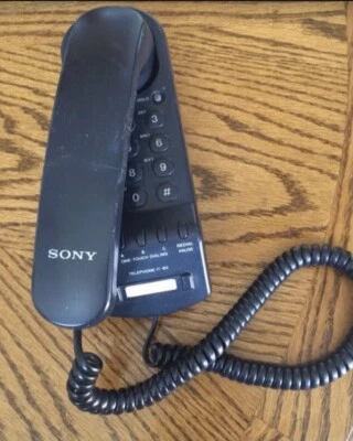 Teléfono Sony Vintage Negro Teléfono Pared o Mesa Pulsador Modelo IT-B3 Foto 1 de 4