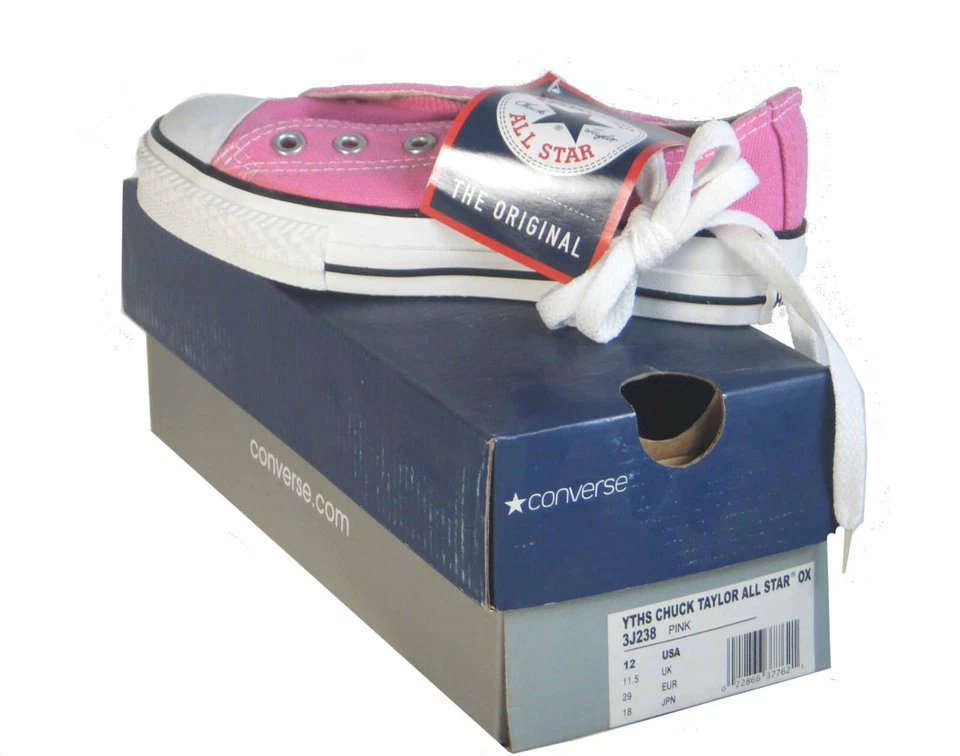 Converse Youth Chuck Taylor Oxfords All Star ROSA 3J238 - Nuevo En Caja Foto 1 de 1