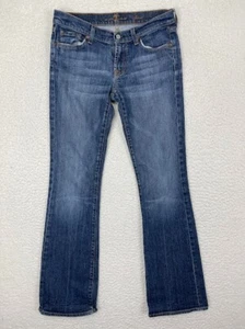 7 For All Mankind Jeans Damen Y2K Flare Low Rise Western Denim Blau Größe 28 - Bild 1 von 12