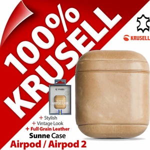 Krusell Sunne Vintage ECHTLEDER Etui Handarbeit Abdeckung für Airpods 1/2 - Bild 1 von 12