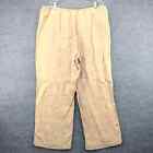 J Jill Womens Love Linen 100% Linen Pants Size Xl Tan 20W 31 Inseam