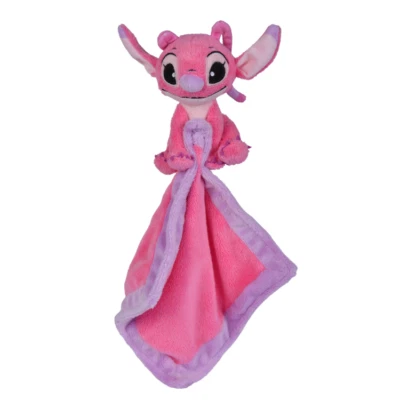 Peluche Lilo et  Stitch  Disney  Angel  + doudou mouchoir rose - 12 cm NEUF 🇫🇷 - Photo 1/2